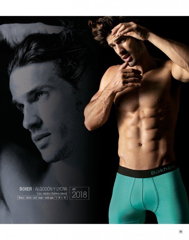 Boxer algodón y lycra liso elástico Bakhou Offset a contratono - BAK2018